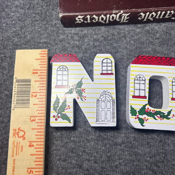 Vintage Chadwick Wooden Christmas Santa Noel Candle holder Set (no candles) - Picture 12 of 13